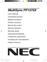 NEC MultiSync® FP1375X Инструкция по применению