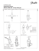 Danfoss Regulating Valves, REG-SA and REG-SB 10-65 - 65bar (942 psi) Инструкция по установке