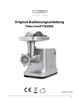 Caso Fleischwolf „FW2000“, 2000 Watt, Aluguss/ Edelstahl Инструкция по эксплуатации