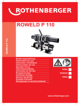 Rothenberger Plastic pipe welding machine ROWELD P110 Руководство пользователя