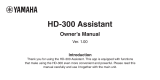 Yamaha HD-300 Инструкция по применению