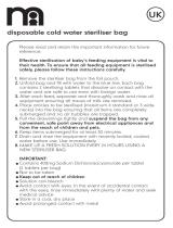 mothercare Disposable Cold Water Steriliser Bag Руководство пользователя