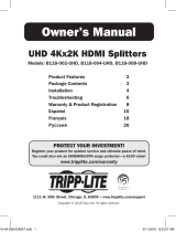 Tripp Lite UHD 4Kx2K HDMI Splitters Инструкция по применению