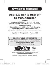 Tripp Lite USB 3.1 Gen 1 USB-C™ to VGA Adapter Инструкция по применению