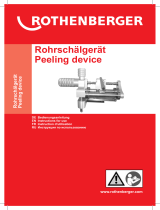 Rothenberger Pipe peeling device for socket welding Руководство пользователя