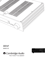 Cambridge Audio AZUR 840A V2 Руководство пользователя