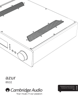 Cambridge Audio Azur 851E Руководство пользователя