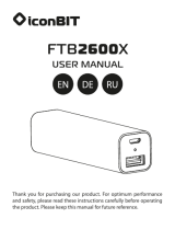 iconBIT FTB2600X 2600 mAh Руководство пользователя