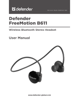 Defender FreeMotion B611 Blue (63614) Руководство пользователя