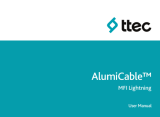 TTEC AlumiCable MFI Lightning 8pin Blue (2DKM02L) Руководство пользователя