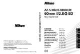 Nikon 60mm f/2.8G AF-S ED Micro Nikkor Руководство пользователя