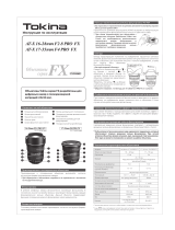 Tokina AT-X 17-35 PRO FX F4.0 C/AF Руководство пользователя