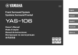 Yamaha YAS-106 Black Руководство пользователя