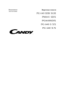 Candy PG 640/1 SX INT Руководство пользователя