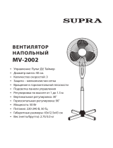 Supra MV-2002 Wh/Blue Руководство пользователя