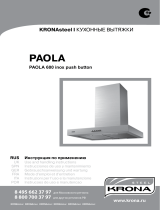 Krona Paola 600 Inox push button Руководство пользователя