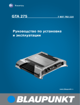 Blaupunkt GTA 275 Руководство пользователя