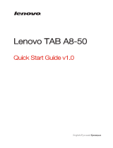 Lenovo TAB A8-50 8" 16Gb 3G Blue (A5500) Руководство пользователя
