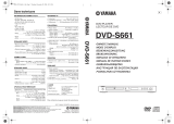 Yamaha DVD S661 B Руководство пользователя