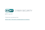 ESET Cyber Security for macOS Инструкция по началу работы