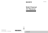 Sony 4K STRDA3700ES Руководство пользователя