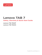 Lenovo Tab 7 TB-7504X 7" 16Gb LTE PolarWhite(ZA380053RU) Руководство пользователя