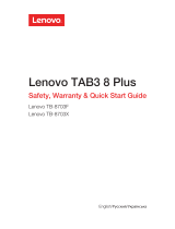 Lenovo TAB3 8 Plus Safety, Warranty & Quick Start Manual