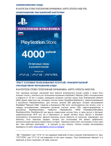 Sony PlayStation Store 4 000 Руководство пользователя