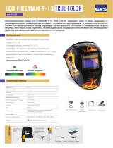 GYS LCD FIREMAN 9-13 TRUE COLOR HELMET Техническая спецификация