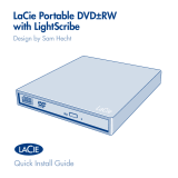 LaCie Portable DVD±RW with LightScribe Design by Sam Hecht USB 2 Руководство по быстрой настройке