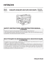 Hitachi E503P Safety Instructions And Instruction Manual