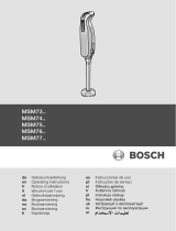 Bosch MSM7700/01 Инструкция по применению
