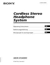 Sony MDR-IF240RK - Headphones - Binaural Инструкция по применению