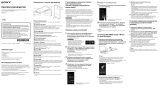 Sony NWZ-ZX1 Quick Start Guide and Installation