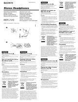 Sony MDR-J12G Инструкция по эксплуатации