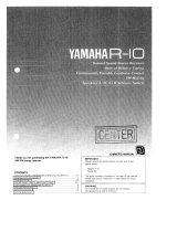 Yamaha R-10 Инструкция по применению
