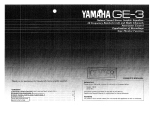Yamaha GE-3 Инструкция по применению