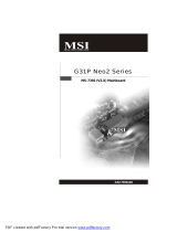 MSI G31P NEO2 Инструкция по применению