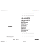 Casio HR-150TEC Руководство пользователя
