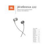 JBL REFERENCE 220 Инструкция по применению