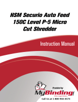 MyBinding HSM Securio Auto Feed 150C Level 4 Micro Cut Shredder Руководство пользователя