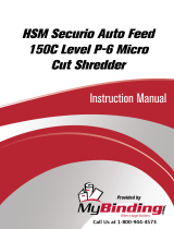 MyBinding HSM Securio Auto Feed 150C Level 5 Micro Cut Shredder Руководство пользователя