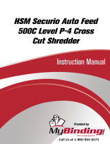 MyBinding HSM Securio Auto Feed 500C Cross Cut Shredder Руководство пользователя