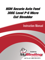 MyBinding HSM Securio Auto Feed 300C Level 5 Micro Cut Shredder Руководство пользователя