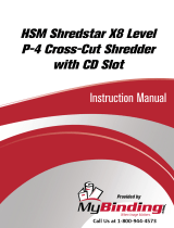 HSM HSM Shredstar X8 Level P-4 Cross-Cut Shredder Руководство пользователя