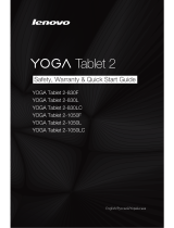 Lenovo YOGA Tablet 2-1050F Safety, Warranty & Quick Start Manual