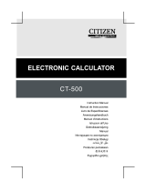 Citizen CT-500 Инструкция по применению