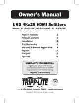 Tripp Lite UHD 4Kx2K HDMI Splitters Инструкция по применению