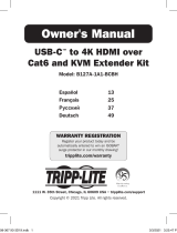 Tripp Lite Owner's Manual USB-C™ to 4K HDMI over Cat6 and KVM Extender Kit Инструкция по применению