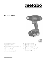 Metabo HG 18 LTX 500 Инструкция по эксплуатации